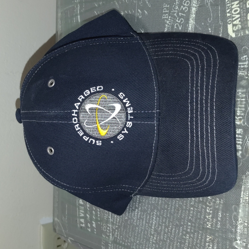 Supercharged Systems Embroidered Strapback Cotton… - image 1